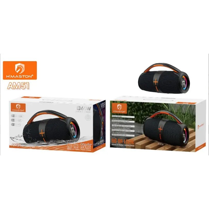 H'Maston AM51 Caixa de Som Bluetooth Portátil
