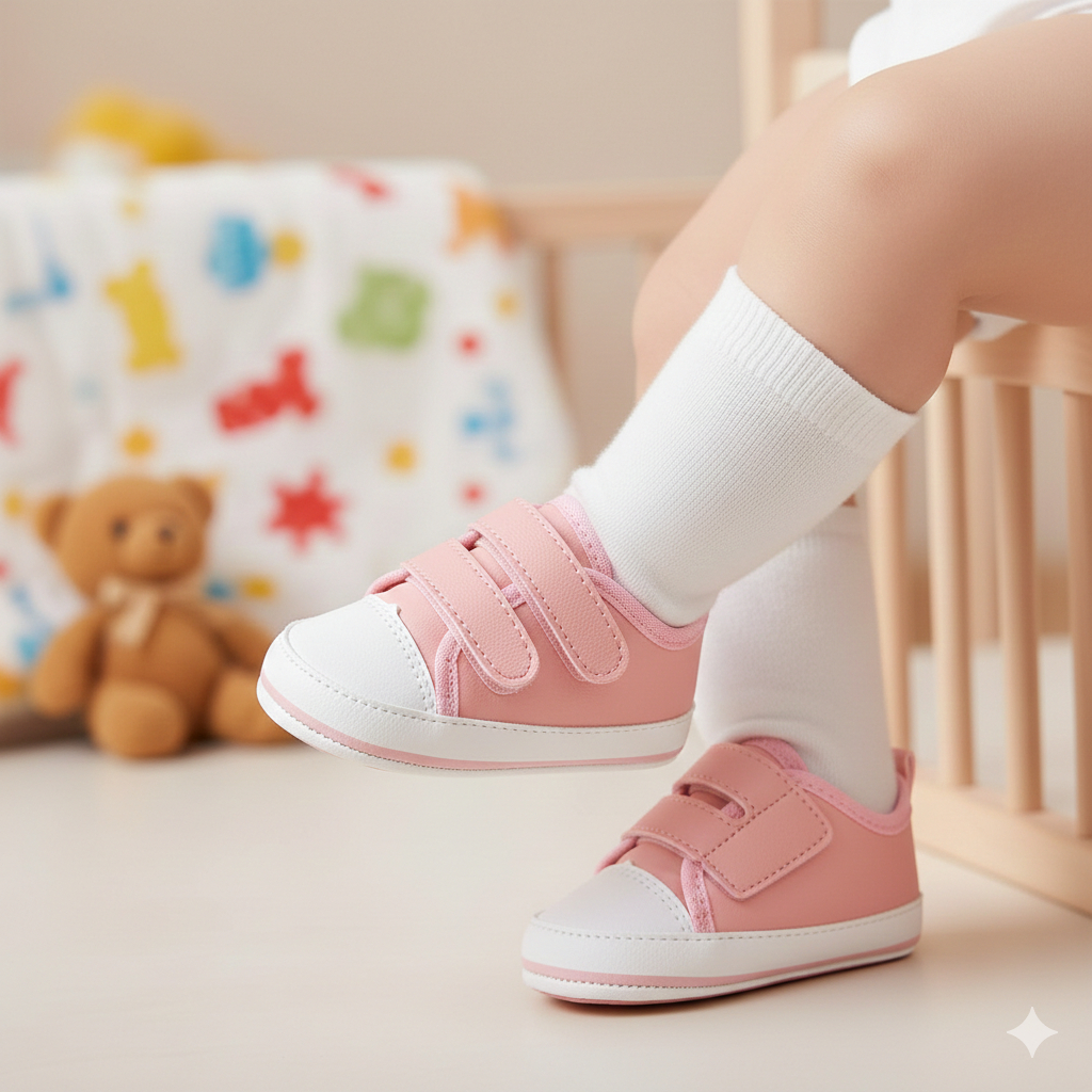 Sapatinho Tênis Menina Duas Pontas Bebê Mania Direto Da Fabrica 702-05 Rosa