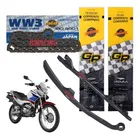 Kit Corrente Comando Nx 400 Falcon 1999/2015 + Tensor + Guia