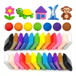 12 Massinha Argila Pula Pula de E.V.A Super Leve + 3 Ferramentas Brinde Brinquedos Educativos