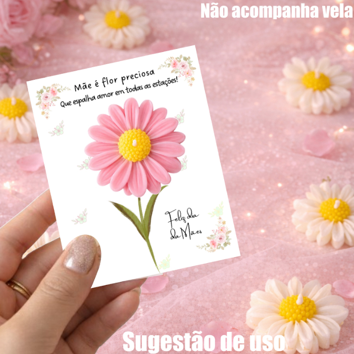 Kit Cartão - Tag para sabonete ou vela Margarida - 10x 8cm(Somente Tag) Dia das Mães em Oferta na Shopee