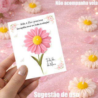 Kit Cartão - Tag para sabonete ou vela Margarida - 10x 8cm(Somente Tag) Dia das Mães em Oferta na Shopee