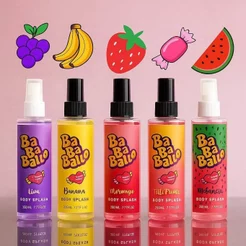 KIT 3 BODY SPLASH 230ml - Perfume Corporal Com Cheiro de Chiclete e Frutas - Longa Duração Presente
