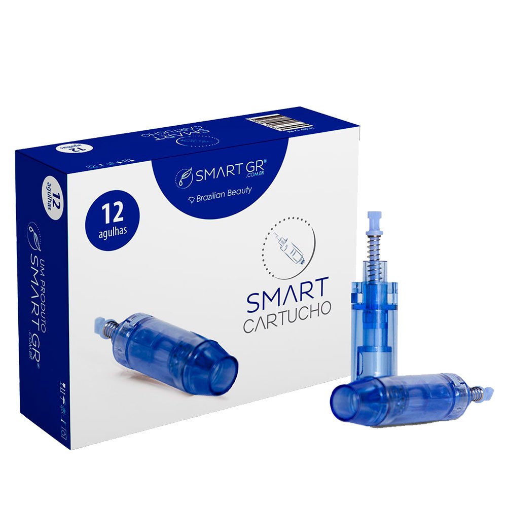 Cartucho Derma Pen Universal Azul – 12 Agulhas - Caixa com 10 unidades | Smart GR