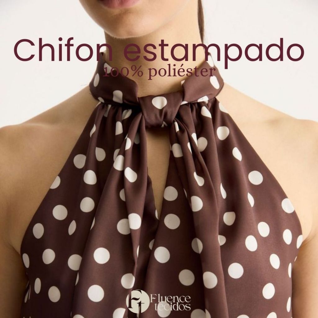 Tecido CHIFON ESTAMPADO 100% poliéster 1,50m larg leve com transparencia e fluido ideal para roupas em Oferta na Shopee