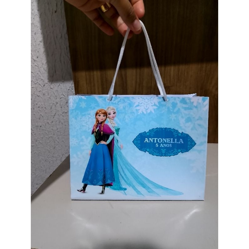 Sacola Surpresa personalizada para lembrancinhas de aniversário - Frozen- Todos os temas Semi montadas