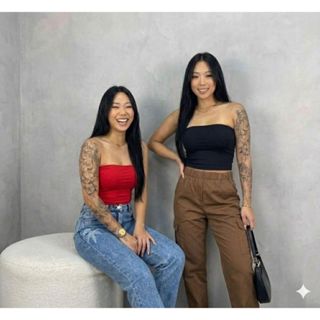 Top Tube Cropped Faixa Suplex Premium Tomara que caia  Forrado Forro Duplo Tubinho Básico Casual em Oferta na Shopee