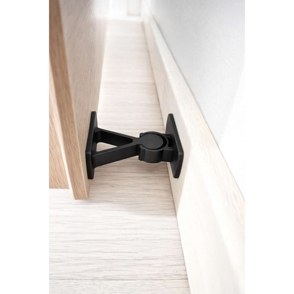 Trava Para Porta Prendedor de Porta Sem Furo Alta Durabilidade Plástico Reforçado Fácil Instalação