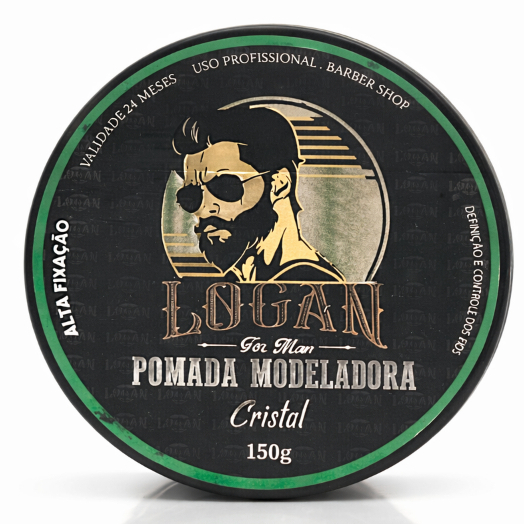 Pomada  modeladora Cristal 150g - Logan for Man profissional barber