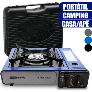 Fogareiro Portátil Nautika Frontier Guepardo Uno 3 em 1 Camping Casa Com Acendedor Automático Maleta de Transporte