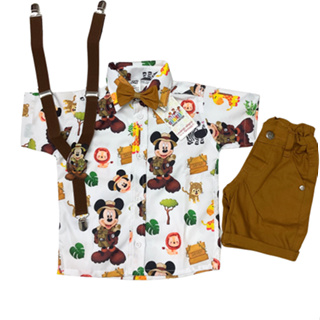 Conjunto Temático Mickey Safari Super Luxo. em Oferta na Shopee