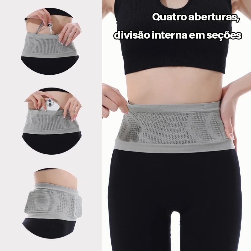 Bolsa De Cintura Para Corrida Multifuncional , Encaixe Próximo Ao Ar Livre , Telefone Invisível Tricotado . em Oferta na Shopee