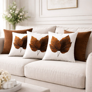 Kit 5 Capas Almofadas Suede Zíper Semi Invisível 45x45 Cor marrom Canadá em Oferta na Shopee