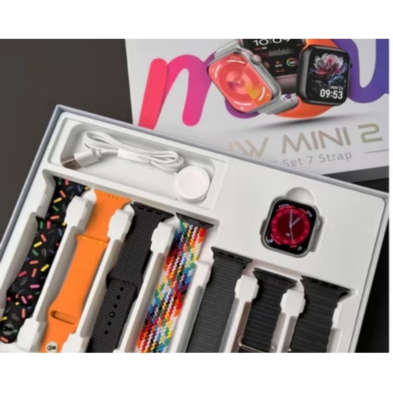 Relógio smartwatch X 7 pulseiras Bluetooth NFC GPS Android IOS.