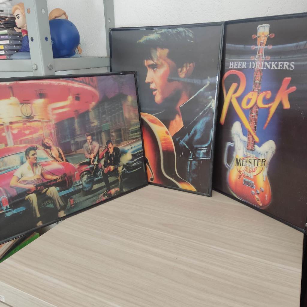 Quadro 3D Lenticular, Rock, Elvis Presley, Escolha o Seu, Usado, em boas condições