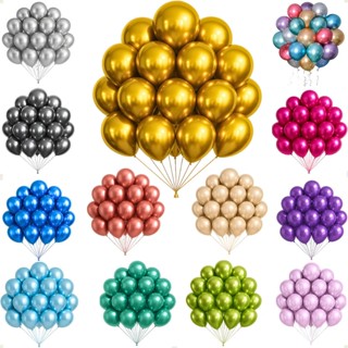 50 Balão Bexiga Metalizada Nº 10 Decoração De Festa Metalizada Aniversário Casamento Evento Painel em Oferta na Shopee