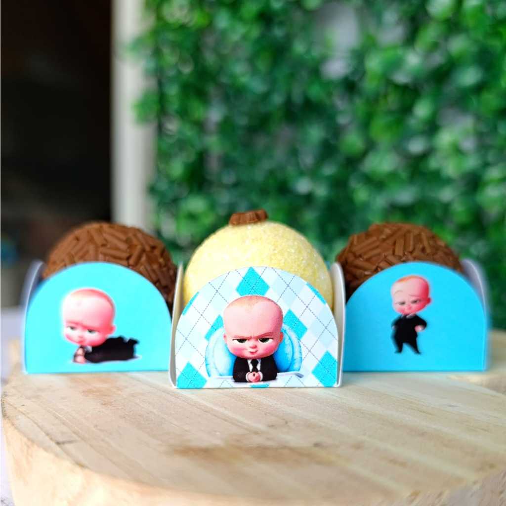 Forminhas para Docinhos O Poderoso Chefinho Personalizadas 4 Pétalas Brigadeiro Festa Aniversário Doces