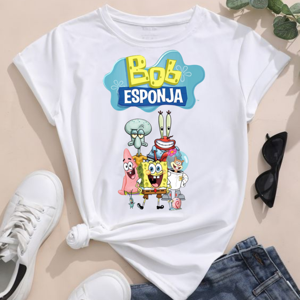camiseta Bob esponja camiseta infantil do bob esponja camisa unissex bob esponja blusa do bob esponja