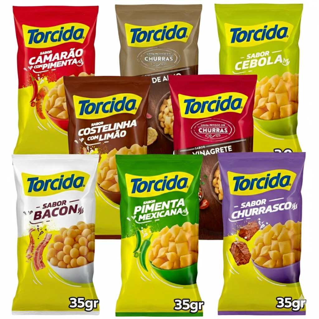 Kit 12 a 24 unidades Salgadinho Torcida 35gr