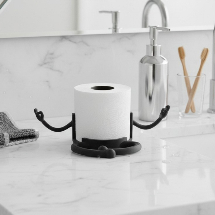 Suporte De Papel Higiênico Zen Personagem Divertido Organizador Decorativo