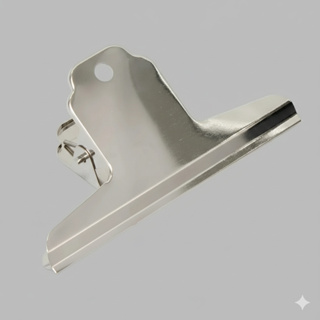 Prendedor De Papel Cromado Grande 75mm - Pacote 12 Unidades em Oferta na Shopee