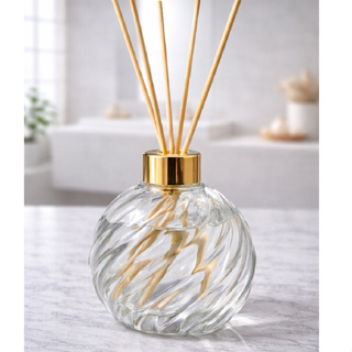 Difusor de Ambiente em Vidro Espiral 250ml Com Tampa + Varetas em Oferta na Shopee