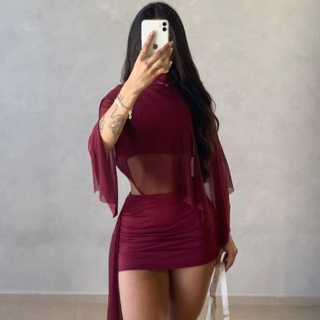 conjunto feminino vestido cropped e saia curta lançamento em Oferta na Shopee