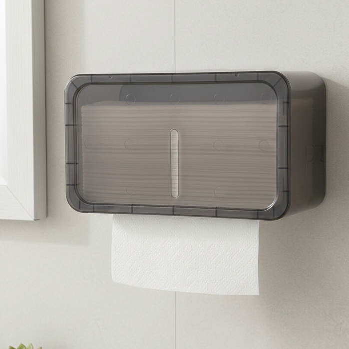 Dispenser Toalheiro de Parede Translucido Papel Interfolhas 