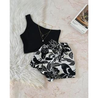 Short Feminino Estampado Para Viagens Praia e Dia a Dia Confortável Com Elastico Na Cintura Soltinho Floral Calção em Oferta na Shopee