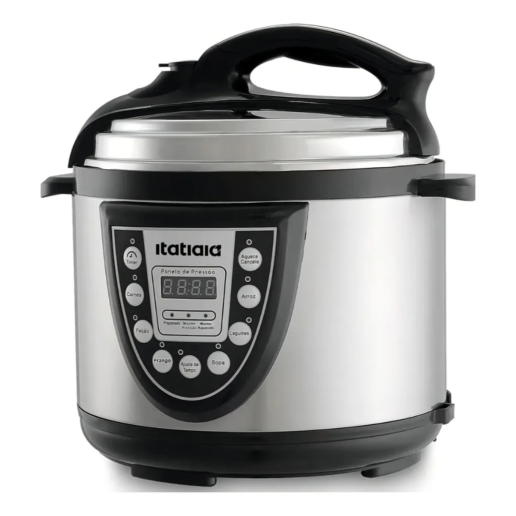 Panela de Pressão Elétrica Itatiaia Midi 5L 220V 900W Inox - 6 Funções Pré-Programadas com Timer