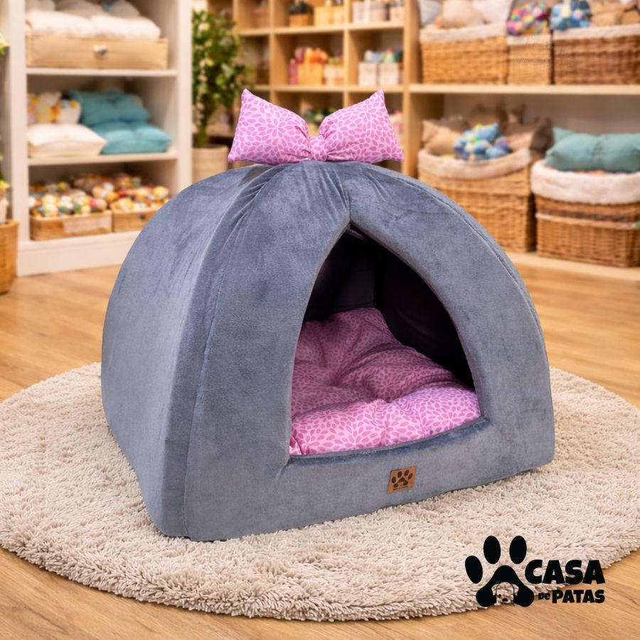 Cama Toca para Gato ou Cachorro Pequeno - almofada dupla face removível em Oferta na Shopee