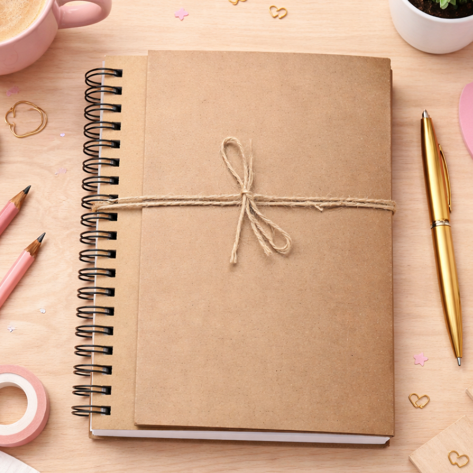 Sketchbook Caderno de Desenho e Aquarela Capa Kraft Flexível, A5, 90g 180g 240g Liso