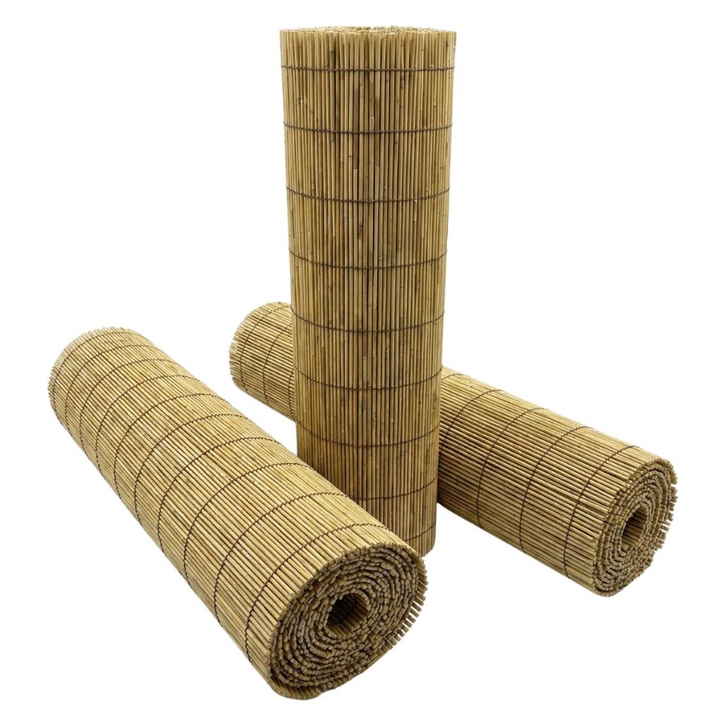 15M² Cerca de Ocultação em Bambu Natural Forro Pergolado Cortina Divisória Fácil Instalação