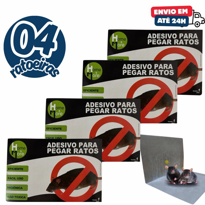 Kit 04 Ratoeira Adesiva Pega Cola Super Forte e Sem Veneno em Oferta na Shopee