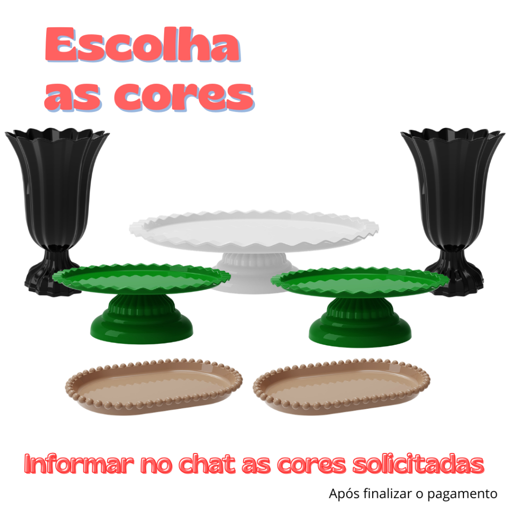 Kit Decoração 7 Peças Festa Casamento Doces Bolo Mesa Cerimônia Eventos
