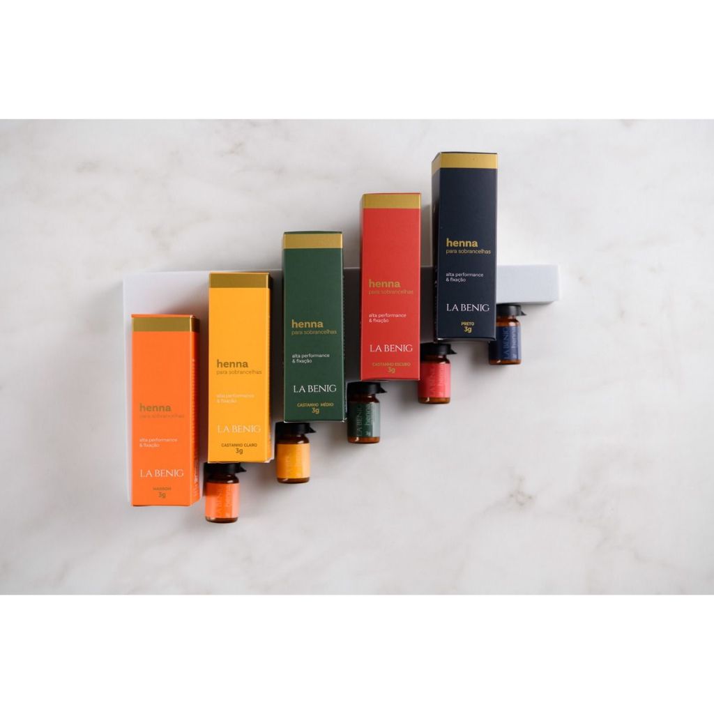 Henna Sobrancelhas La Benig Alta Fixação Profissional todas as cores em Oferta na Shopee