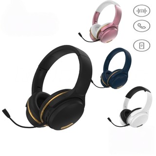 Fone de Ouvido Gamer com Microfone Externo Bluetooth Estéreo Over-Ear Baixo Forte Confortável Compatível PC Celular