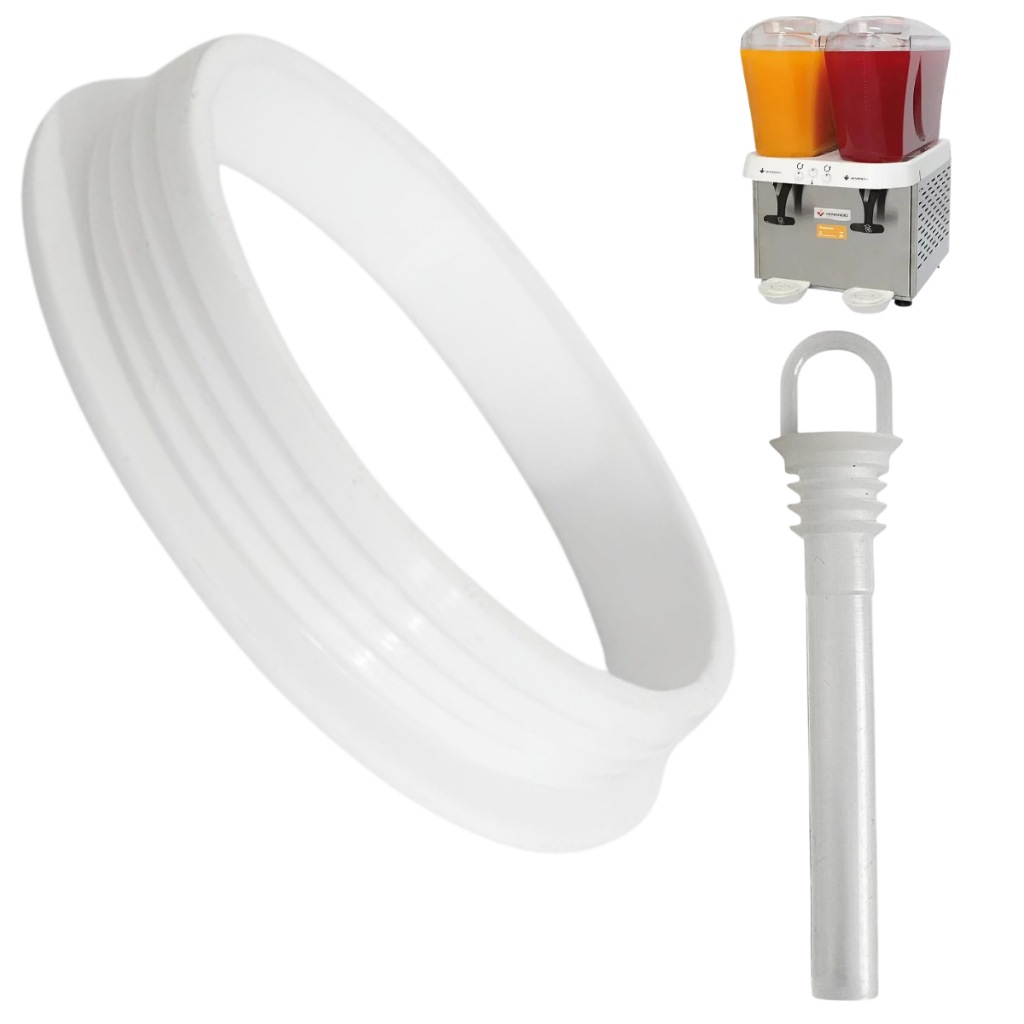 Kit Bico Silicone E Anel Vedação Para Máquina Suco Industrial Venâncio