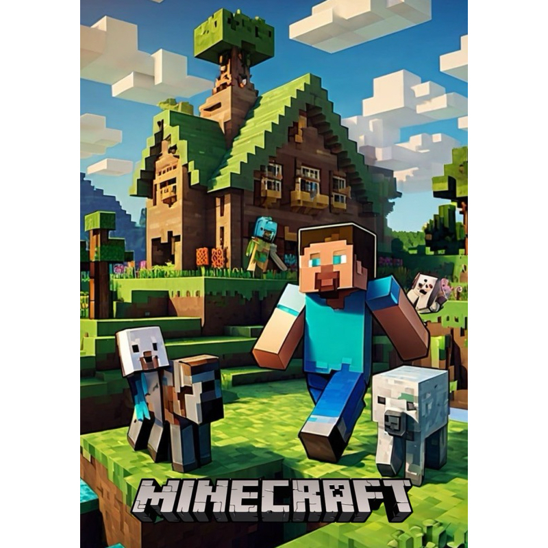 Kit de 5 cadernos Brochura Minecraft personalizados Minecraft