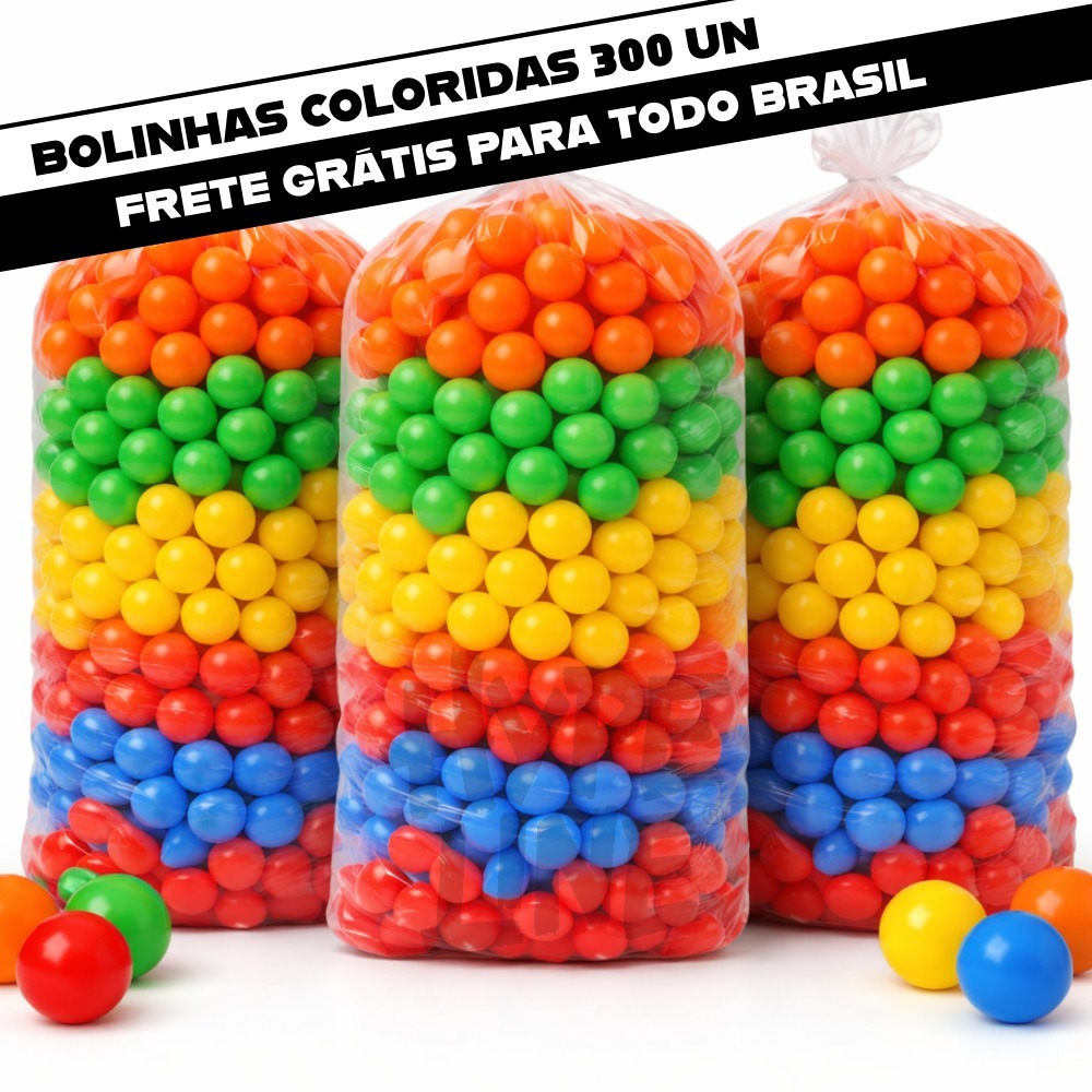 Bolinha Plástica Colorida Para Piscina de Bolinhas Kit 300 Unidades Não Amassam Coloridas Sortidas em Oferta na Shopee