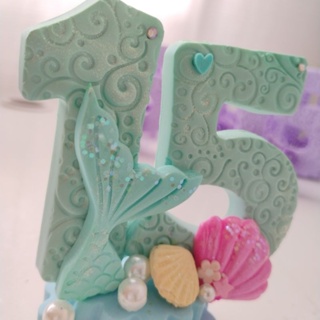 Vela Sereia de Biscuit/ Vela 15 anos/Vela Debutante em Oferta na Shopee