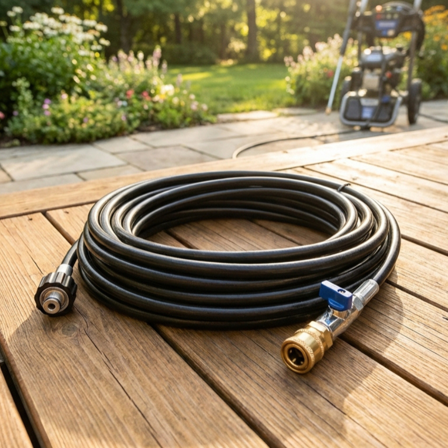 Mangueira Universal Para Lavadora de Alta Pressão com engate Rápido e Registro em Oferta na Shopee