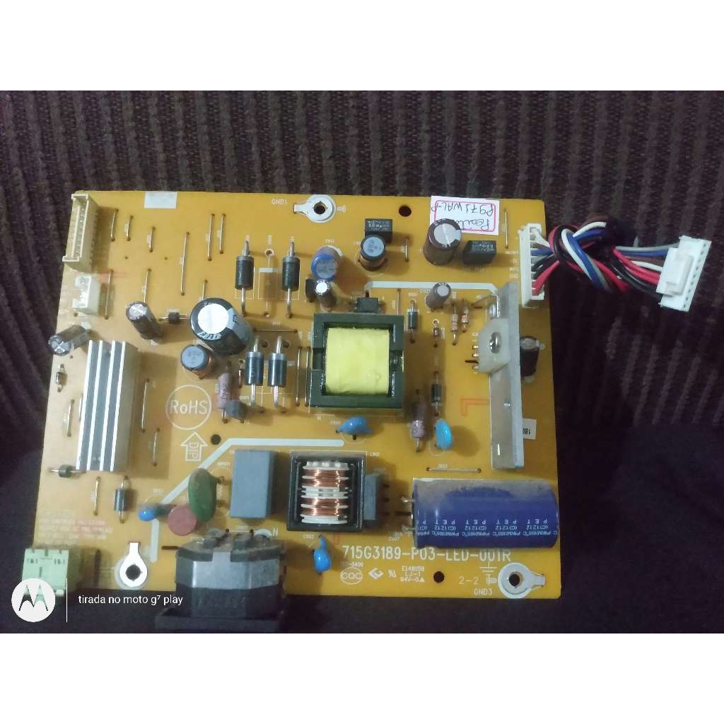 placa fonte monitor 19" polegada positivo p971wal-p usado bom estado