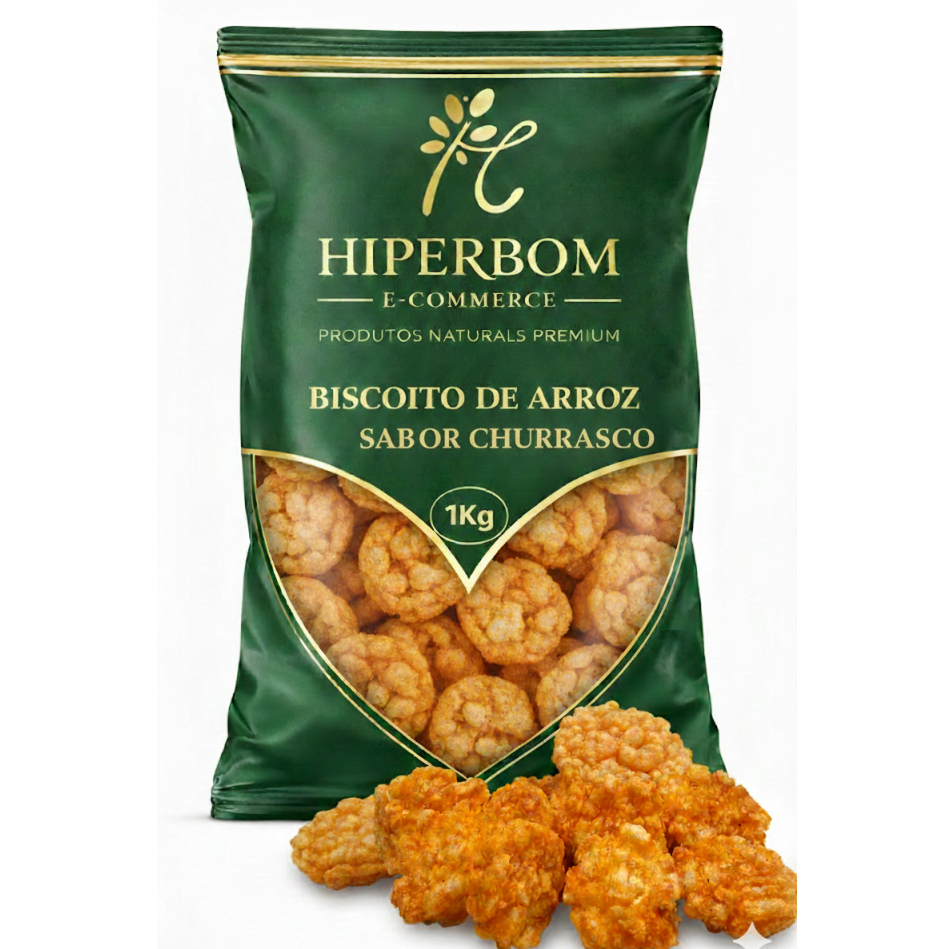 Biscoito De Arroz Crocante Premium Sabores 1kg - Churrasco - Tomate - Mel com Mostarda - Ervas Finas em Oferta na Shopee