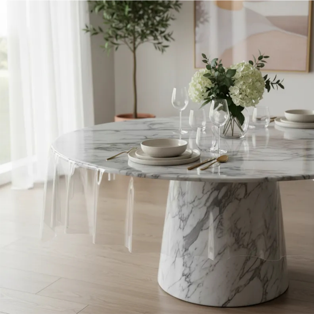 Toalha De Mesa Plástico Transparente Redonda 1,70 Diametro