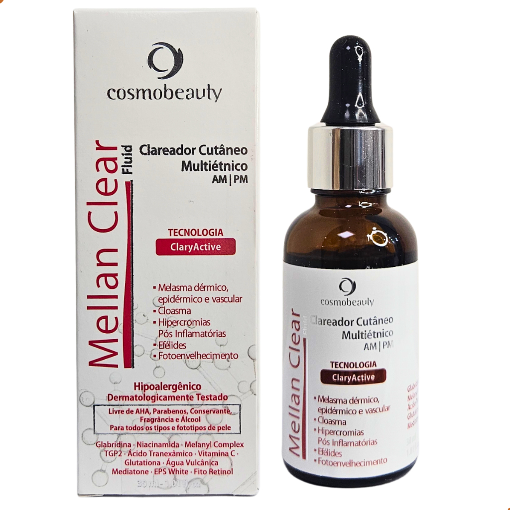 Mellan Clear Fluido Clareador de Manchas Cosmobeauty
