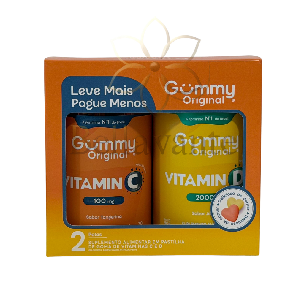 Kit 2 Potes Gummy Vitamin - Vitamina C + Vitamina D