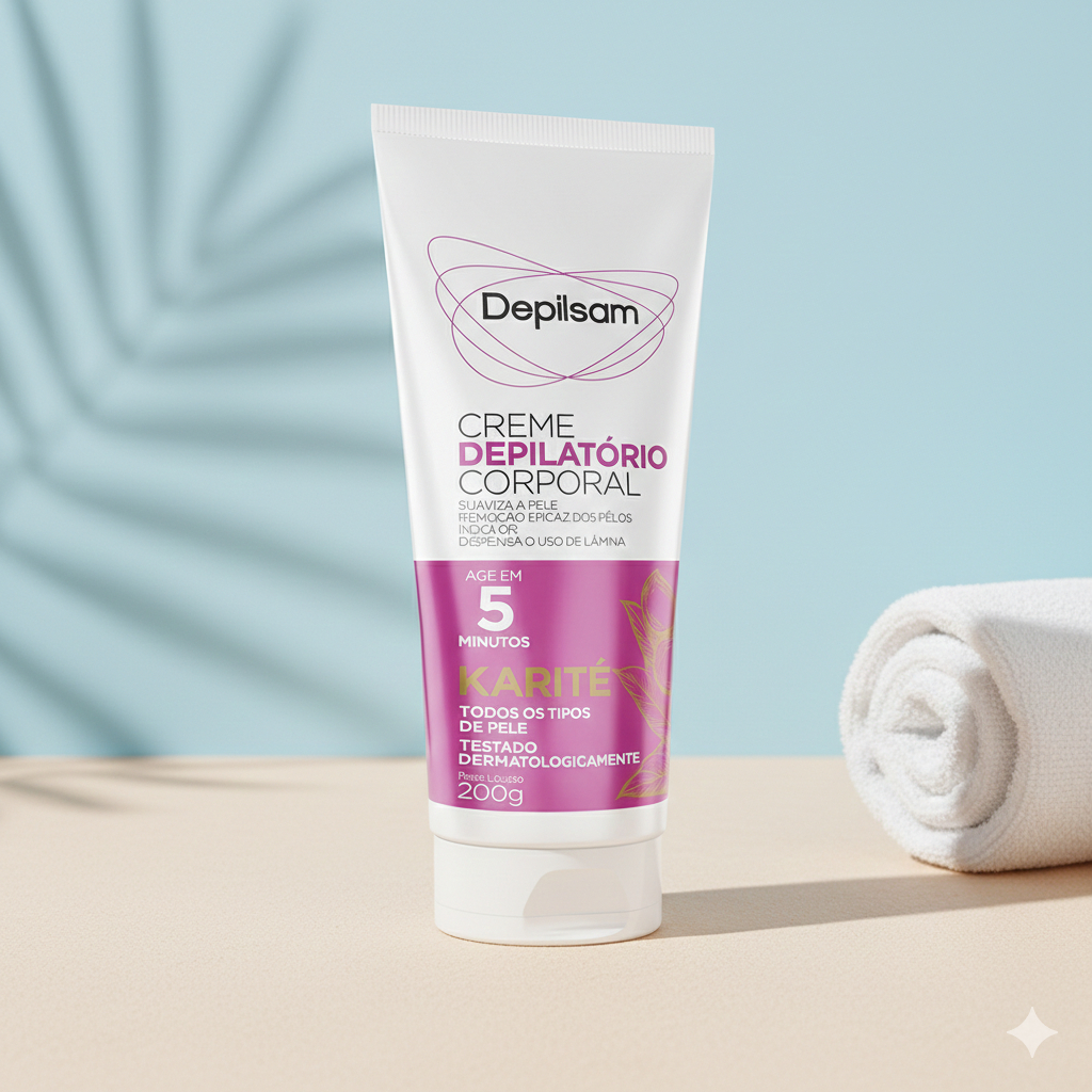 Creme Depilatório Corporal Depilsam Karité 200G em Oferta na Shopee