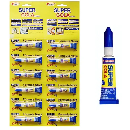 Cola  Instantânea Multiuso Cartela com 12 Unidades 2g