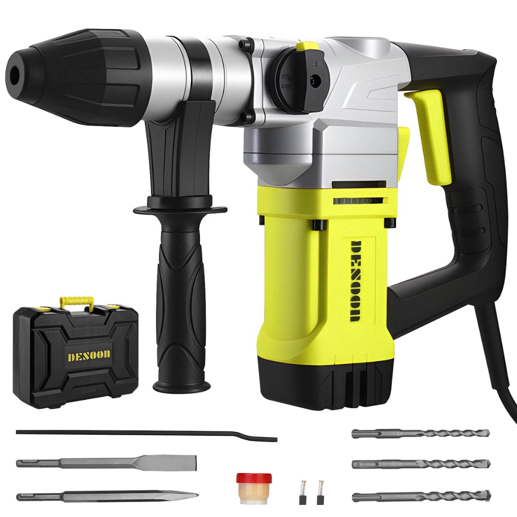 Martelete Rompedor Perfurador Elétrico Martelo Rotativo Furadeira Impacto Com Controle de Vibração E Acessorios Desoon em Oferta na Shopee